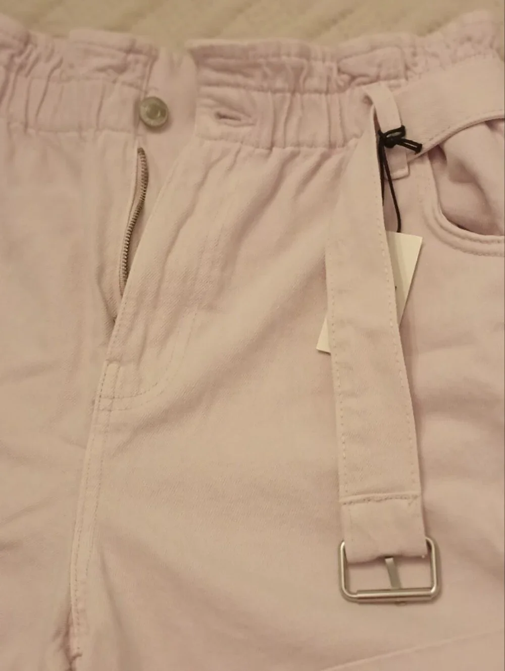 Forever 21 Pink High-Waist Denim Casual Shorts L